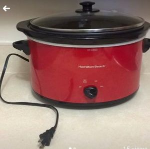 Red Hamilton beach crockpot